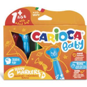 BABY Teddy Washable Markers - 6 Pieces
