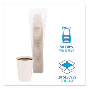 Boardwalk, Paper Hot Cups, 12 oz, White
