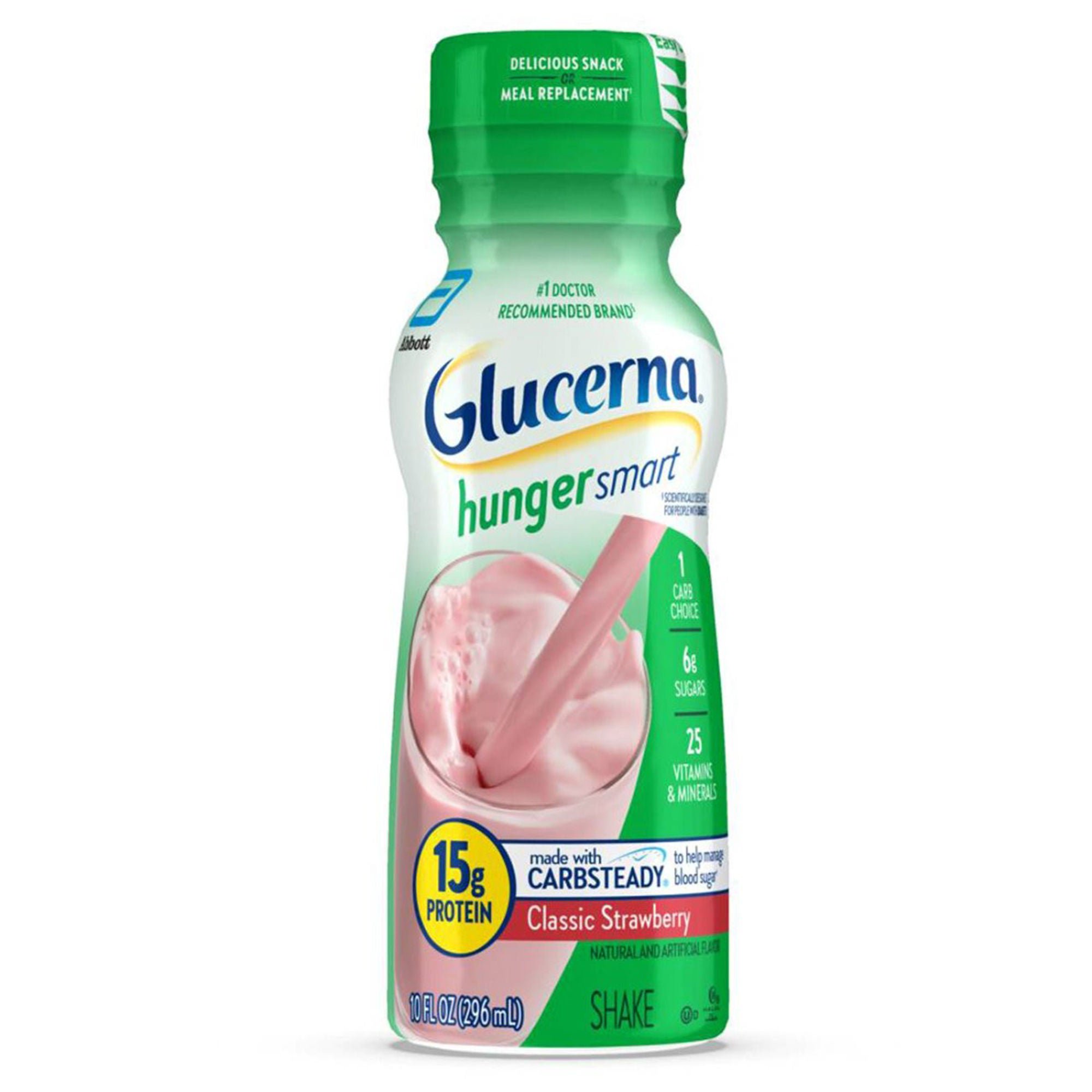 Glucerna® Hunger Smart Shake, Strawberry Flavor, 10-ounce bottle