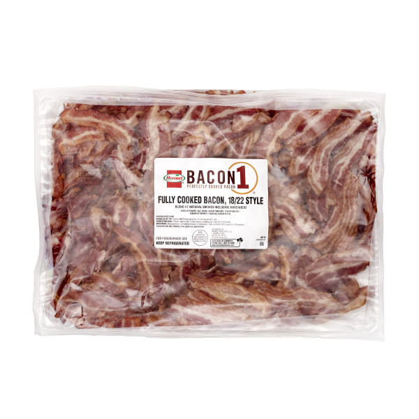 HORMEL(r) BACON 1(tm) FC 18/22 Style 576 half slices . C1CB - Front Center Inner Pack (Hi Res)