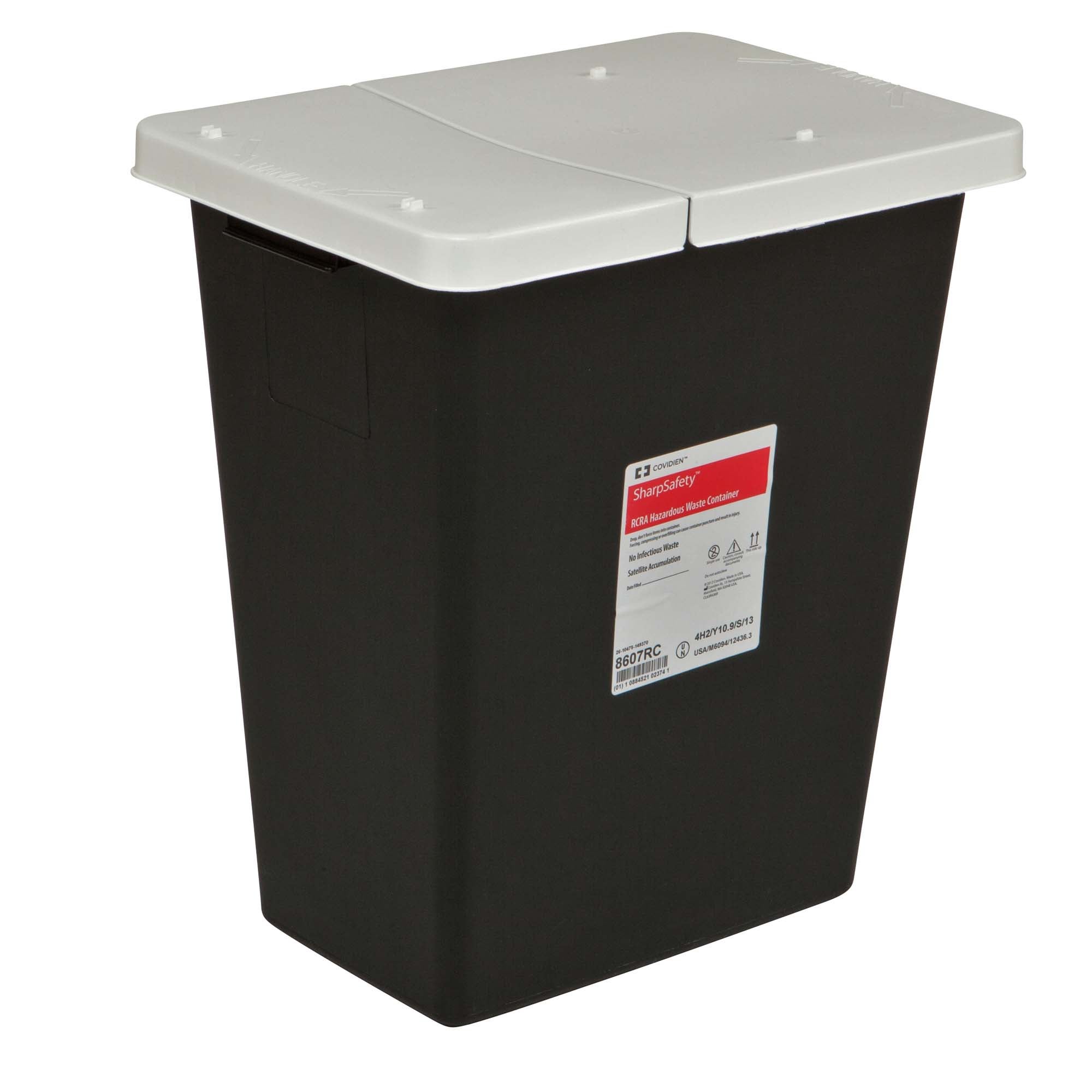 SharpSafety™ RCRA Waste Container, 8 Gallon, 15-1/2 Inch x 17-3/4 x 11 Inch