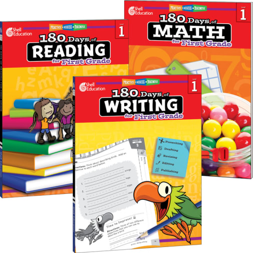 180 Days of Reading, Writing, and Math Grade 1