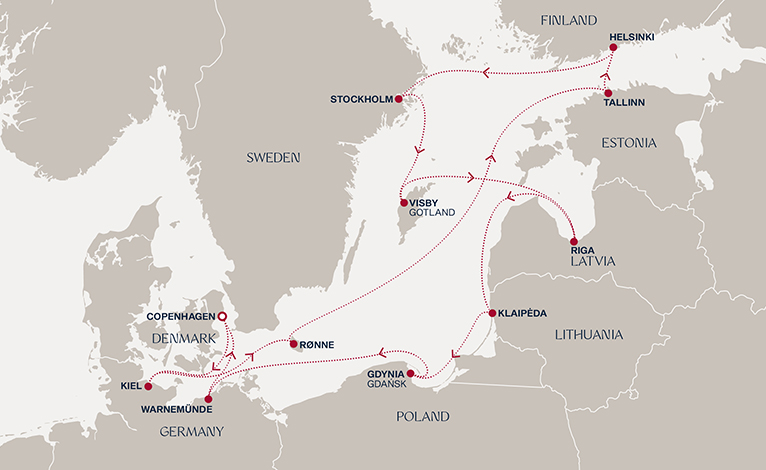 Itinerary map