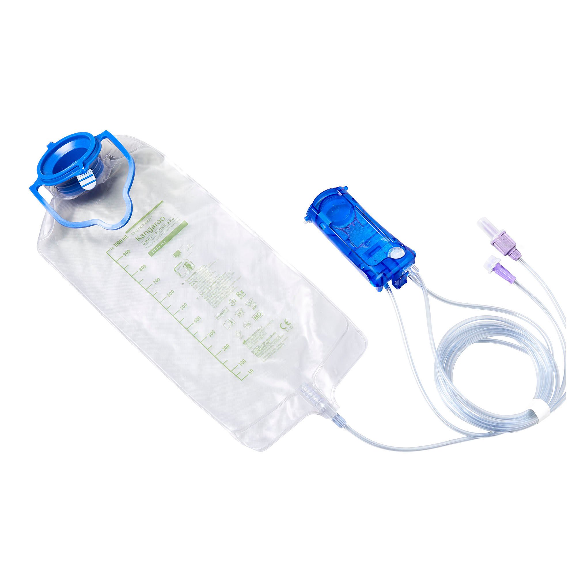 Cardinal PUMP SET, KANGAROO OMNIFEED W/FLUSH BG/SPIKE 1000ML (30/CS)