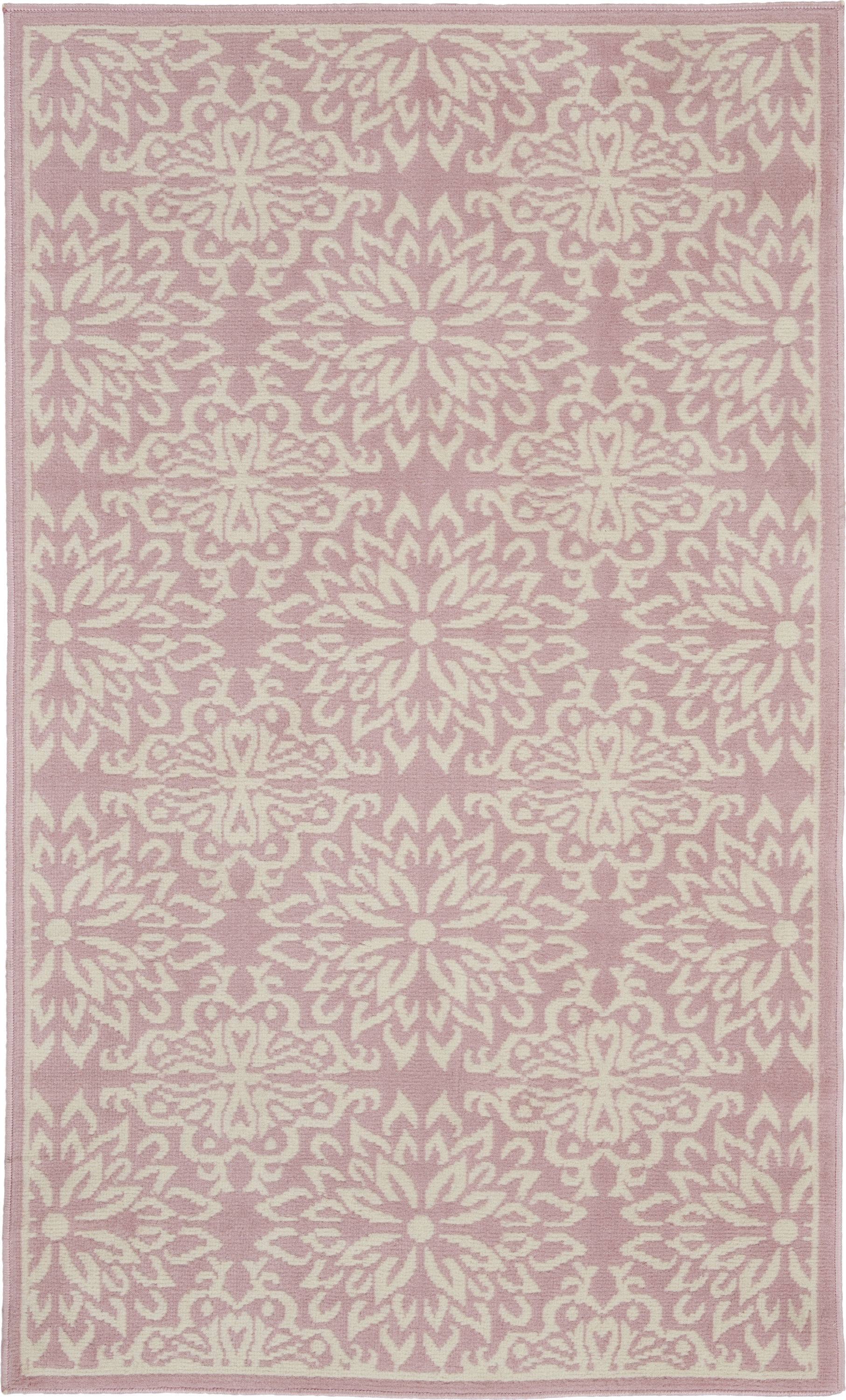 Nourison Jubilant 3' x 5' Ivory Pink Farmhouse Indoor Rug