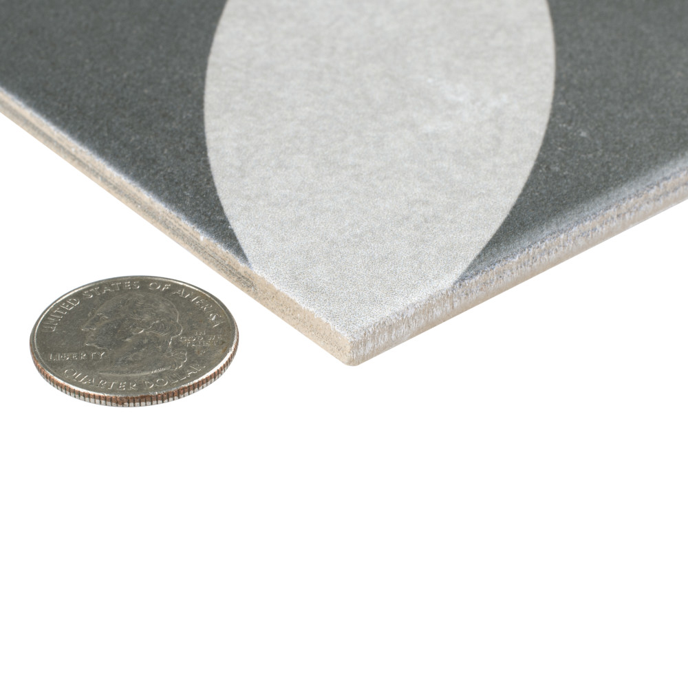 Twenties Petal 7-3/4 in. x 7-3/4 in. Ceramic Floor and Wall Tile