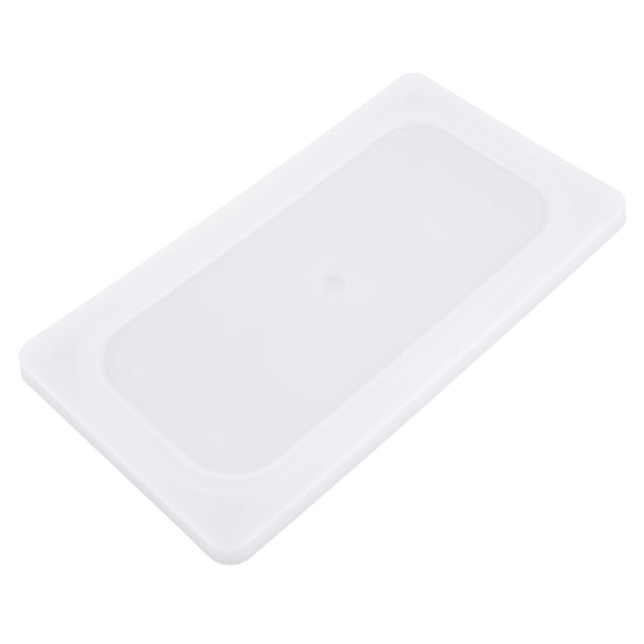 Third-size Super Pan V® flexible steam table pan lid in white