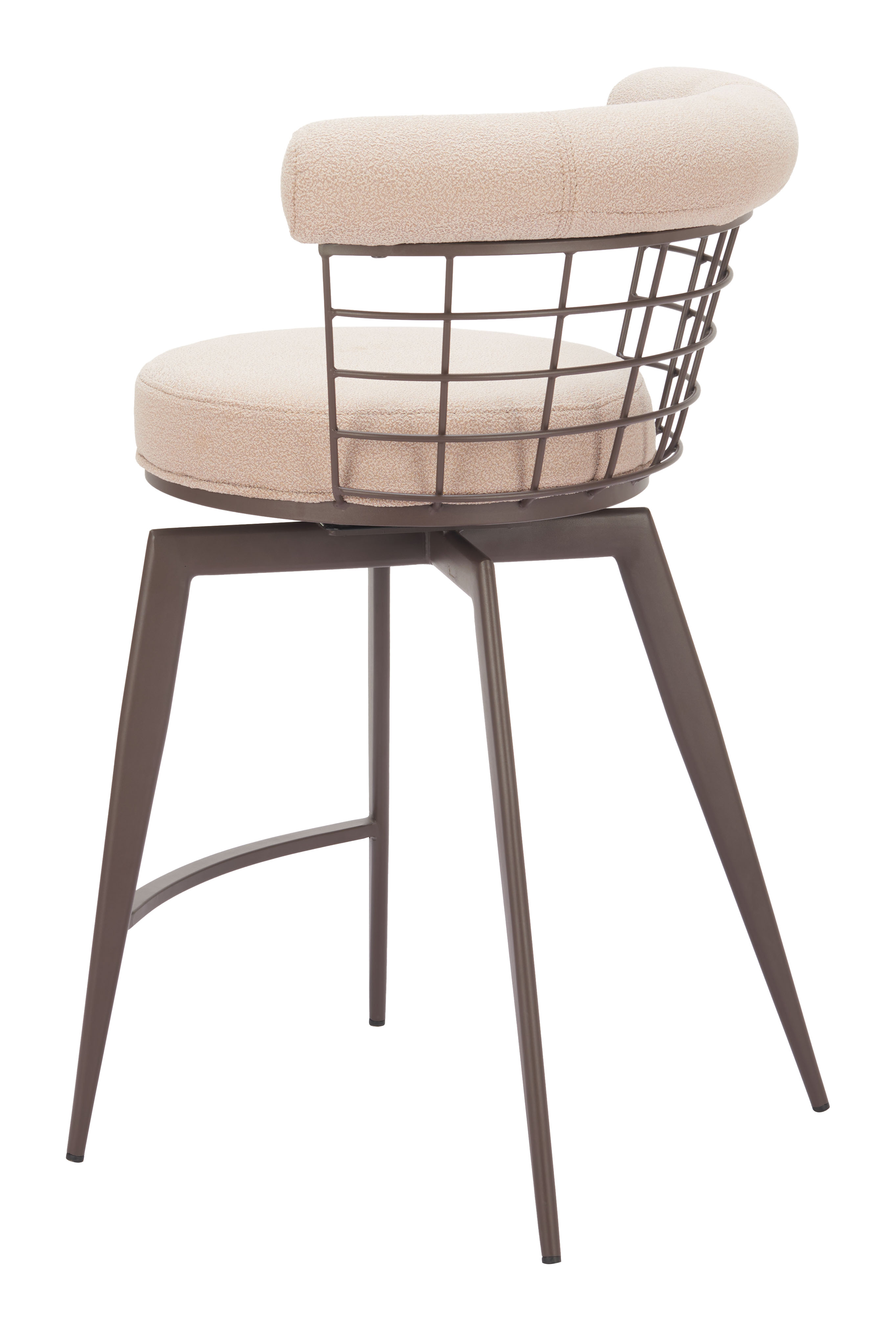 Saku Swivel Counter Stool Beige & Brown product image