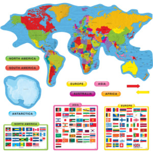 Continents & Countries Bulletin Board Set