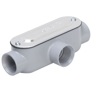Type T Rigid/IMC Conduit Body Assembly, Aluminum, 3/4 in.
