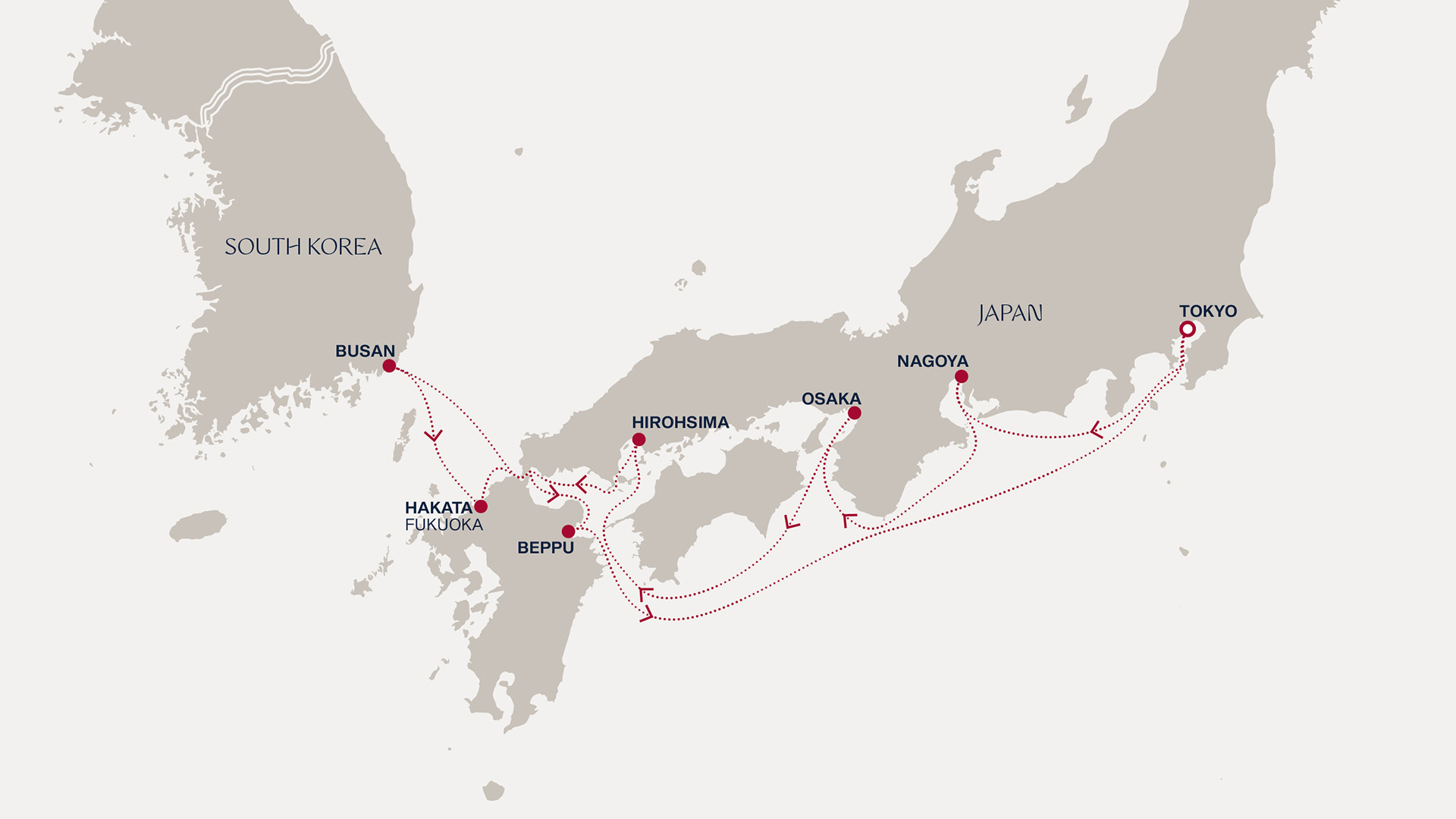 Itinerary map