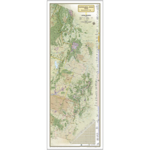 Continental Divide Trail Map, In Gift Box, 18" x 48"
