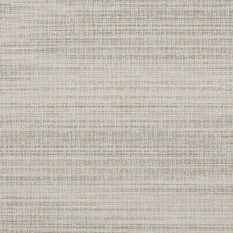 Beige woven wallpaper covering a flat surface; tight horizontal and vertical threads form a small grid texture, creating subtle light diffusion; close-up, evenly lit interior.
