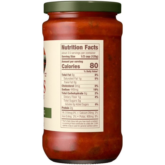Tomato Basil Sauce, 15.5 oz - Right Image