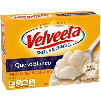 Velveeta Shells & Cheese Queso Blanco Shell Pasta & Cheese Sauce, 12 oz Box