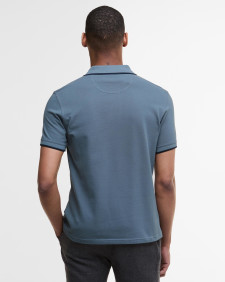 Brodie Short-Sleeved Polo Shirt Blue Stone