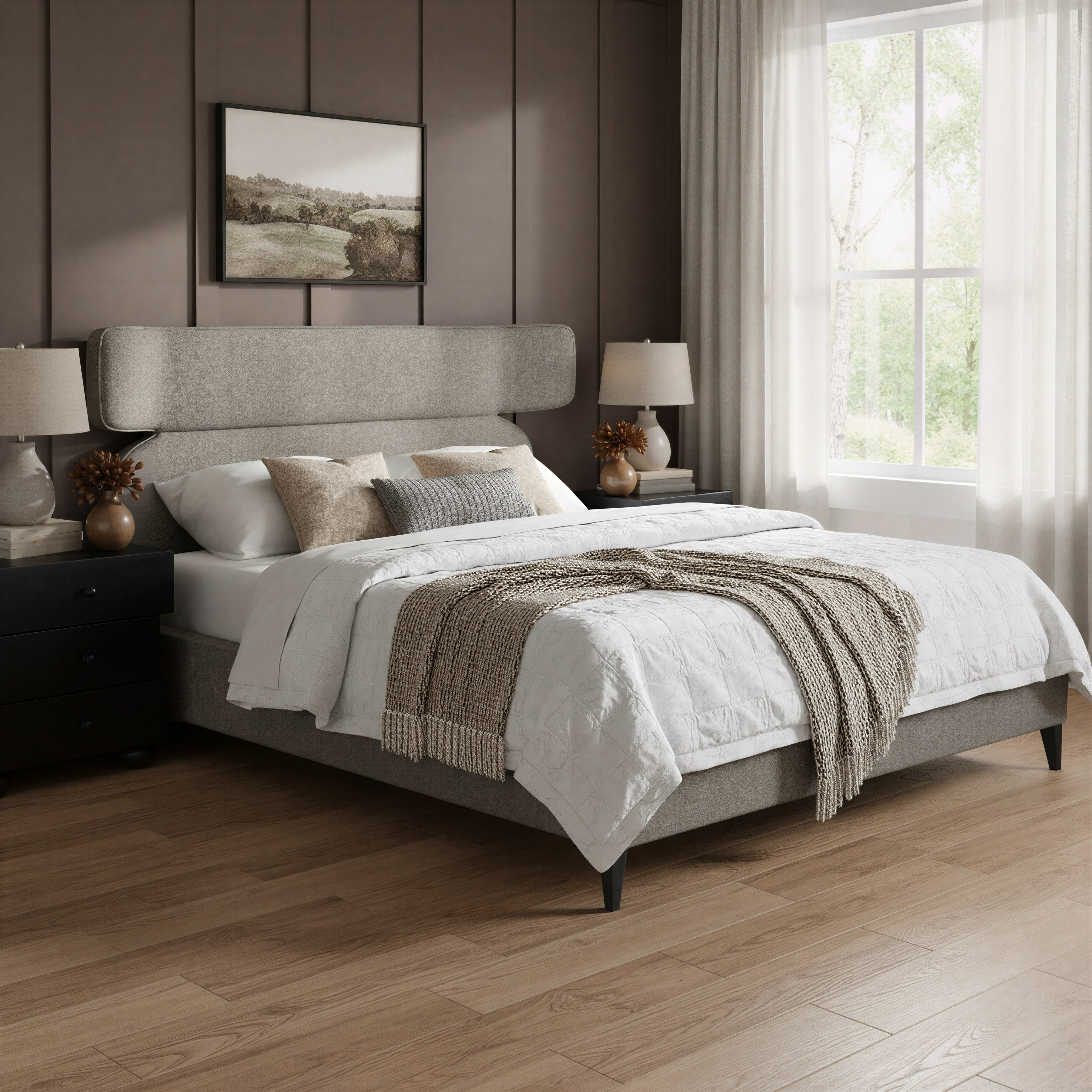 Dusa King Bed Olive Brown product image