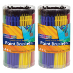 Creativity Street&reg; Plastic Handle Brush Classroom Pack, Economy Brushes, 7" Long, 144 Brushes Per Pack, 2 Packs CK-5173-2