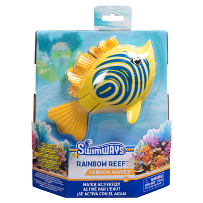 SwimWays Rainbow Reef Fish Toy, Kids Swimming Accessories & Water Toys, Learn to Swim Pool Toys for Kids Ages 5 & Up, Batteries Included, Lebron Waves