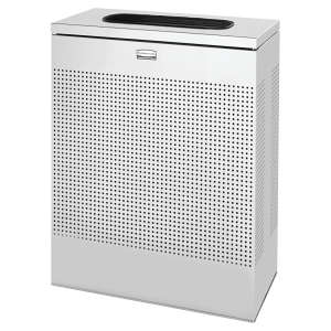 Rubbermaid Commercial, Silhouettes, Large, 22.5 gal, Metal, Stainless Steel, Rectangle, Receptacle