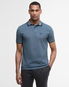 Brodie Short-Sleeved Polo Shirt Blue Stone