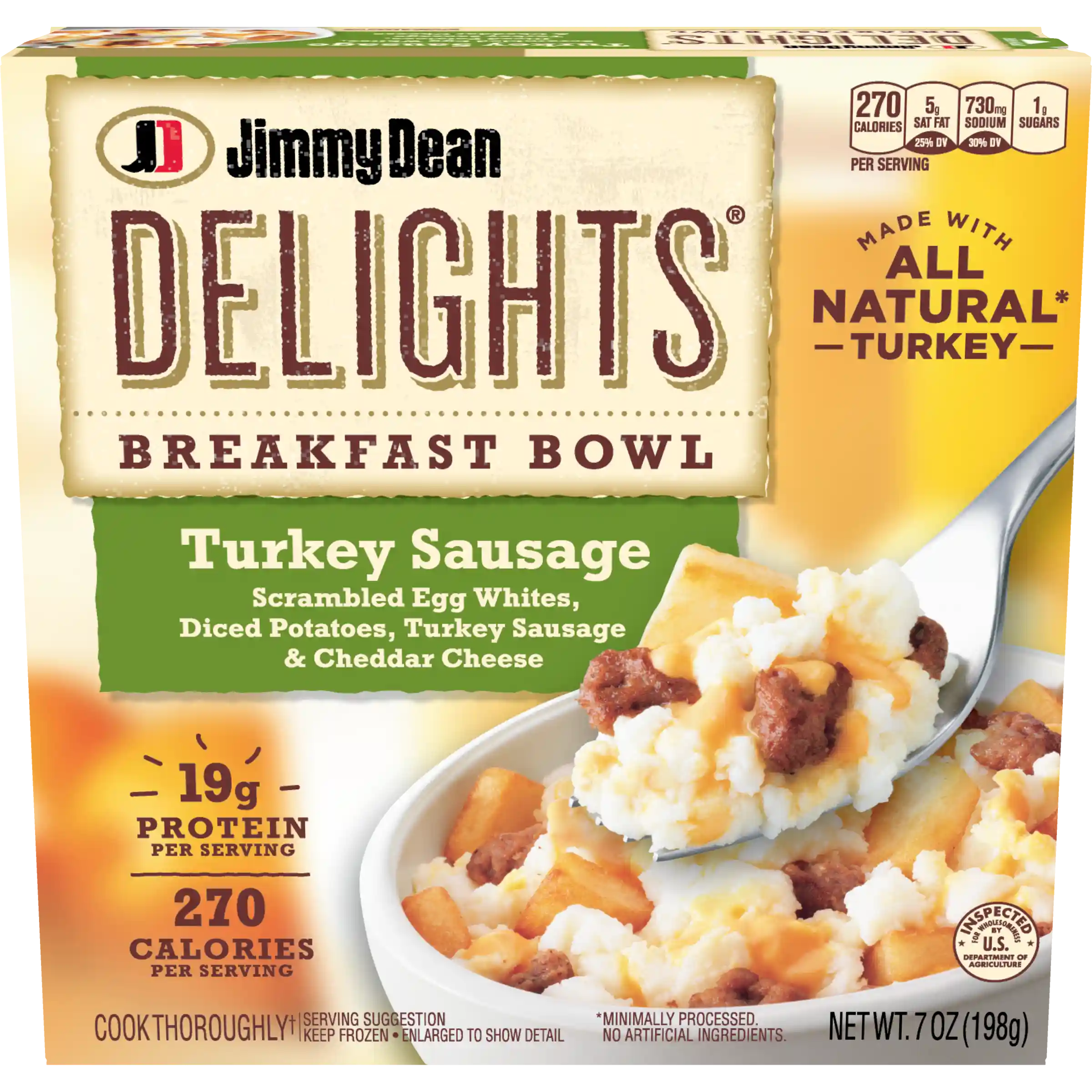  Jimmy Dean Delights Breakfast Bowl, Turkey Sausage_image_01