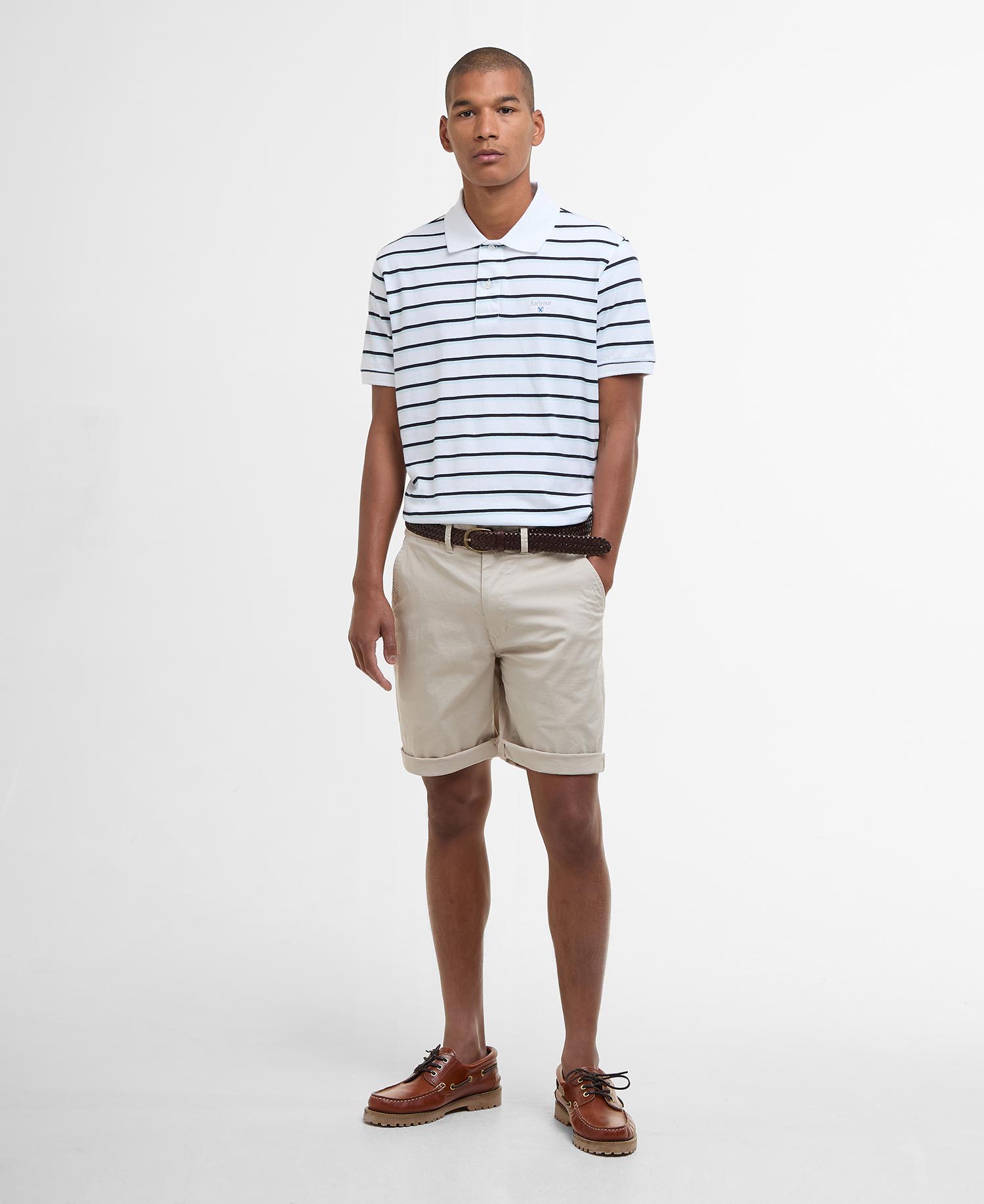 Ashill Striped Short-Sleeved Polo Shirt image number 1