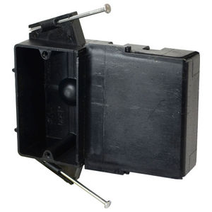 flexBOX Switch Box, Polyvinyl Chloride, New Work, 1-Gang, 1-3/4 in. D, Angled Mid-Nail with (2) Bottom Mount Recessed Buttons