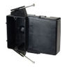 flexBOX Switch Box, Polyvinyl Chloride, New Work, 1-Gang, 1-3/4 in. D, Angled Mid-Nail with (2) Bottom Mount Recessed Buttons