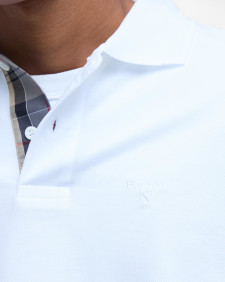 Premium Tartan Pique Polo Shirt Classic White