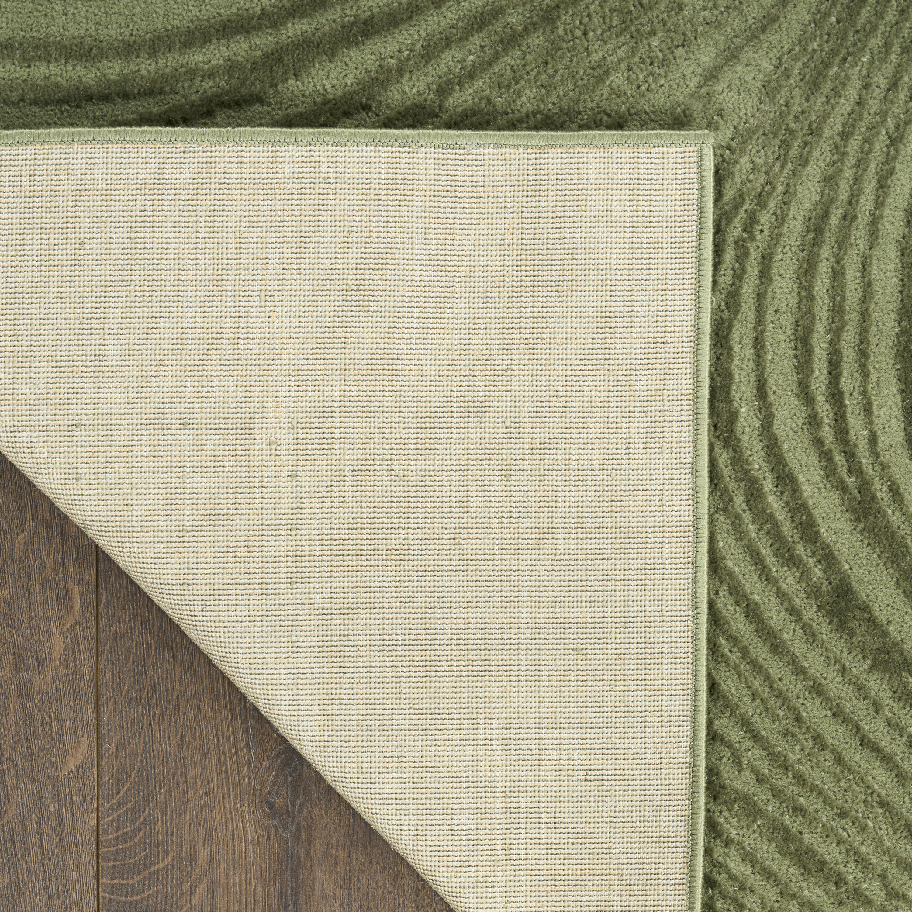DKNY Central Park West 2' x 6' Green Modern Indoor Rug
