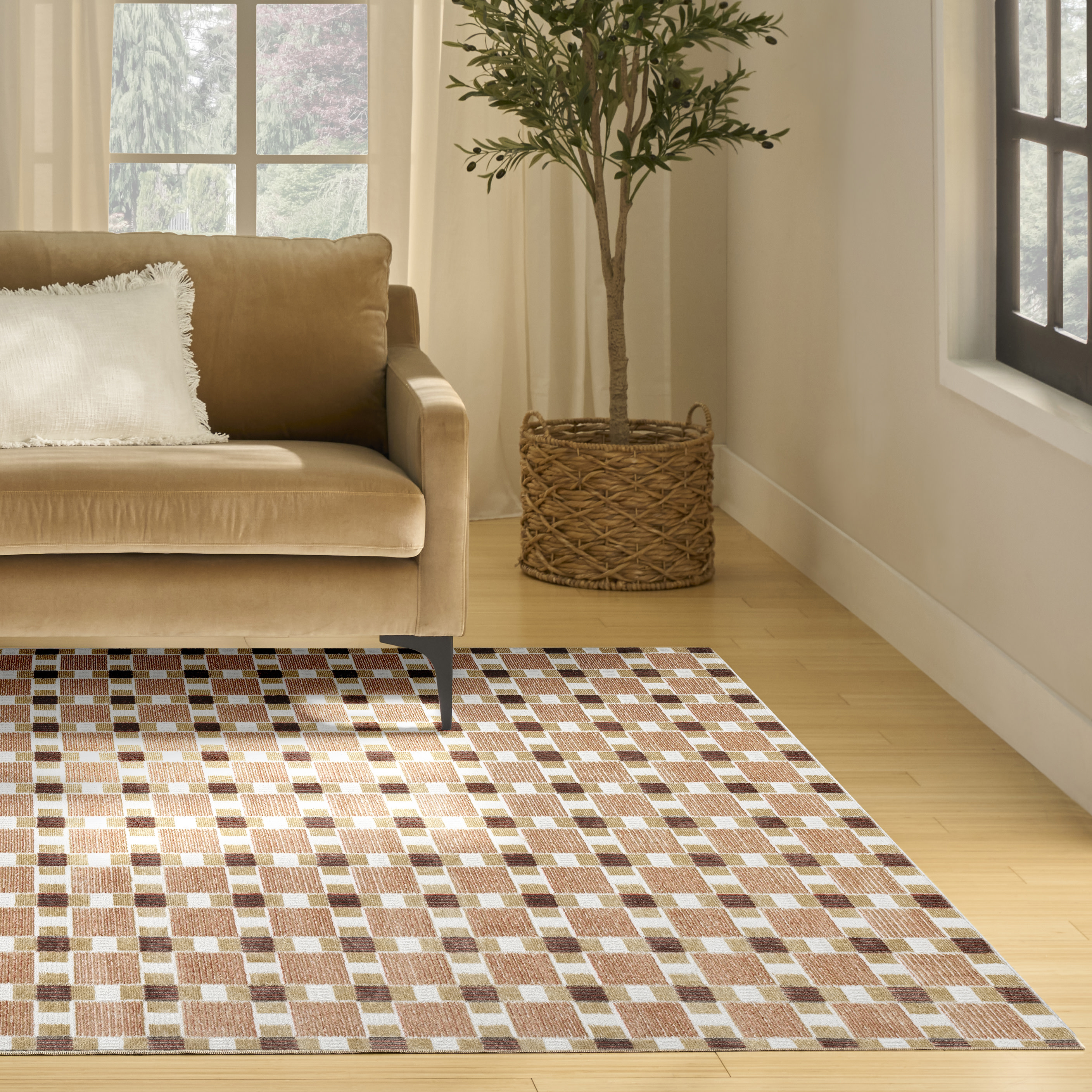Nourison Nordic 8' x 10' Rust Modern Indoor Rug