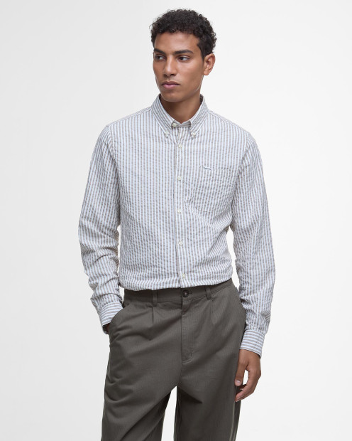 Pantaloni Bayview con motivo a spina di pesce 