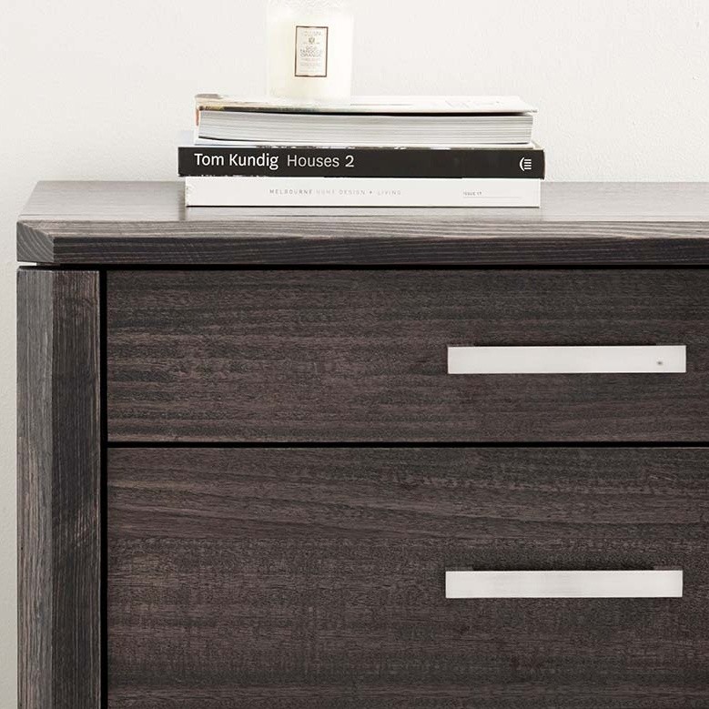 Detail image of the Maitland Tallboy (5 Drawer), Charcoal from Forty Winks