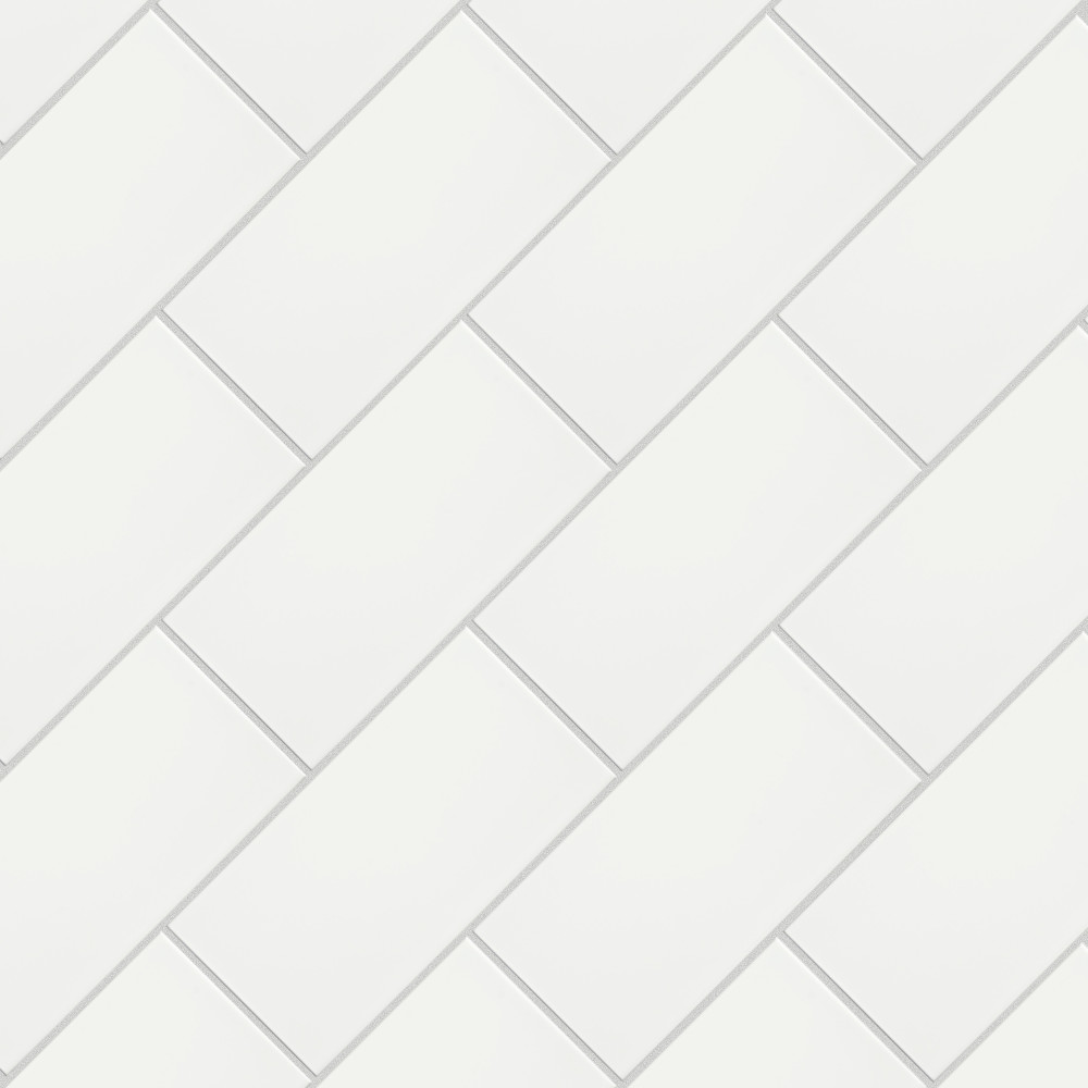 Projectos White 3-7/8 in. x 7-3/4 in. Ceramic Floor and Wall Tile