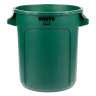 Rubbermaid Commercial, VENTED BRUTE, 10 gal, Resin, Green, Round, Receptacle