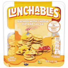 Lunchables Nachos Cheese Dip & Salsa, 4.4 oz Tray