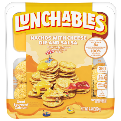 Lunchables Nachos Cheese Dip & Salsa, 4.4 oz Tray