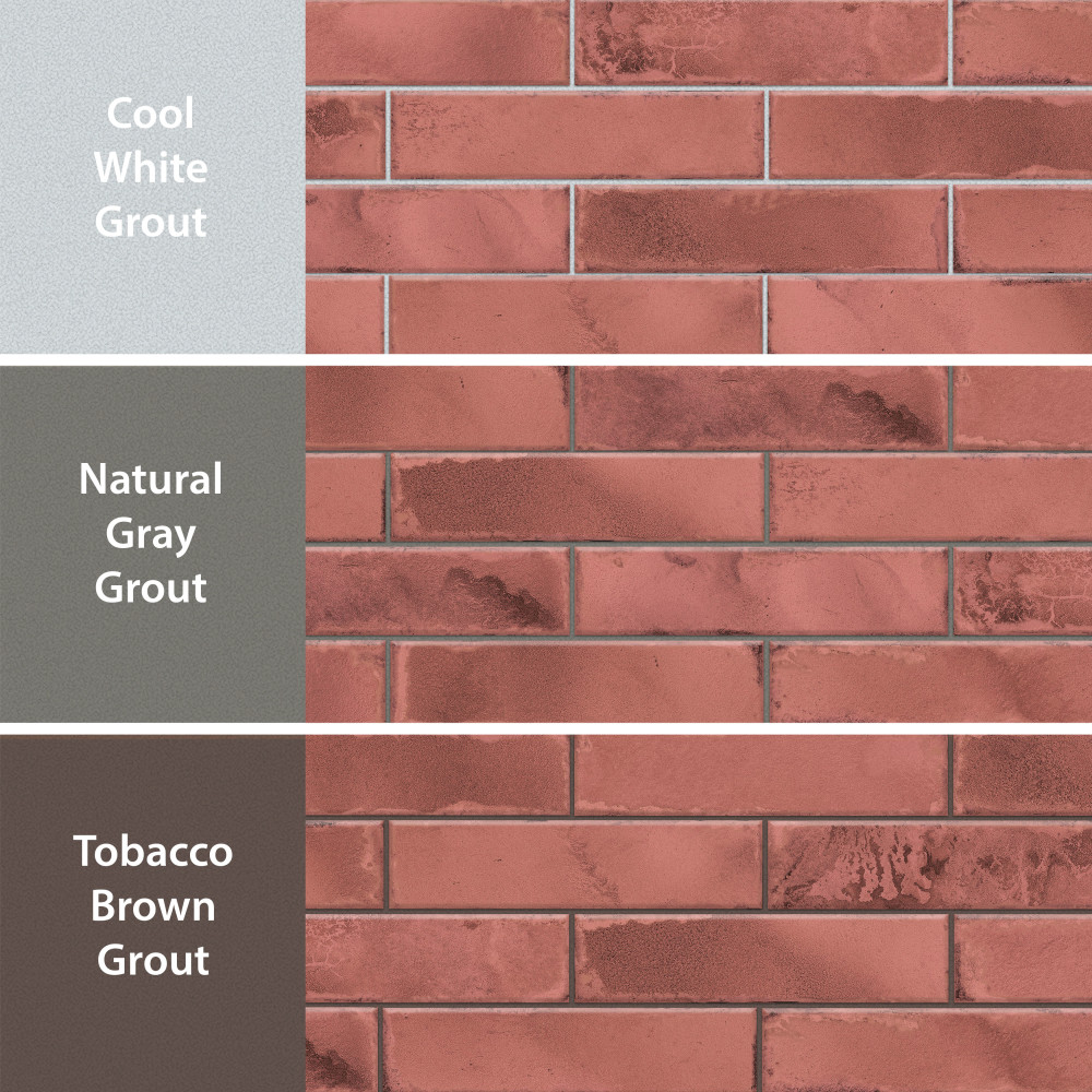 Luca Garnet with Antimicrobial Glaze 3-1/8 in. x 12-3/8 in. Ceramic Wall Tile