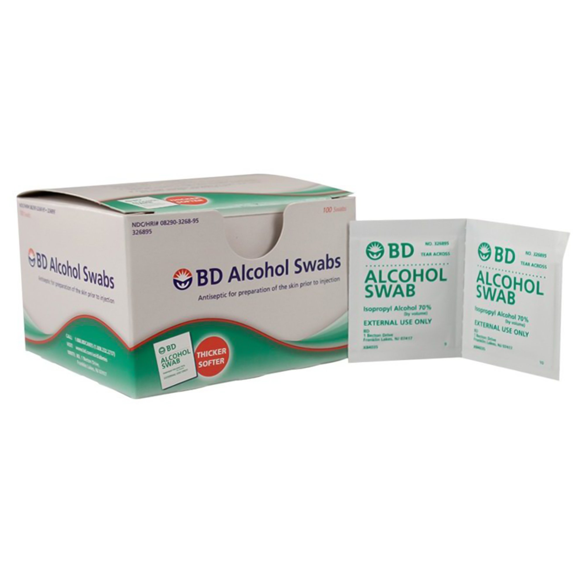 BD Alcohol Prep Pads, 3/4 x 1 Inch MK 915121