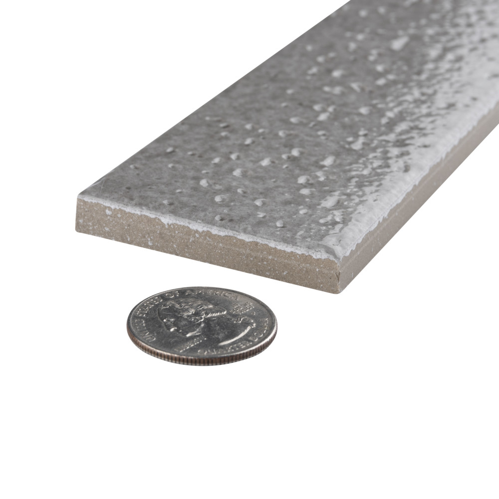 Muretto Grigio Glossy 2 in. x 10 in. Porcelain Floor and Wall Tile