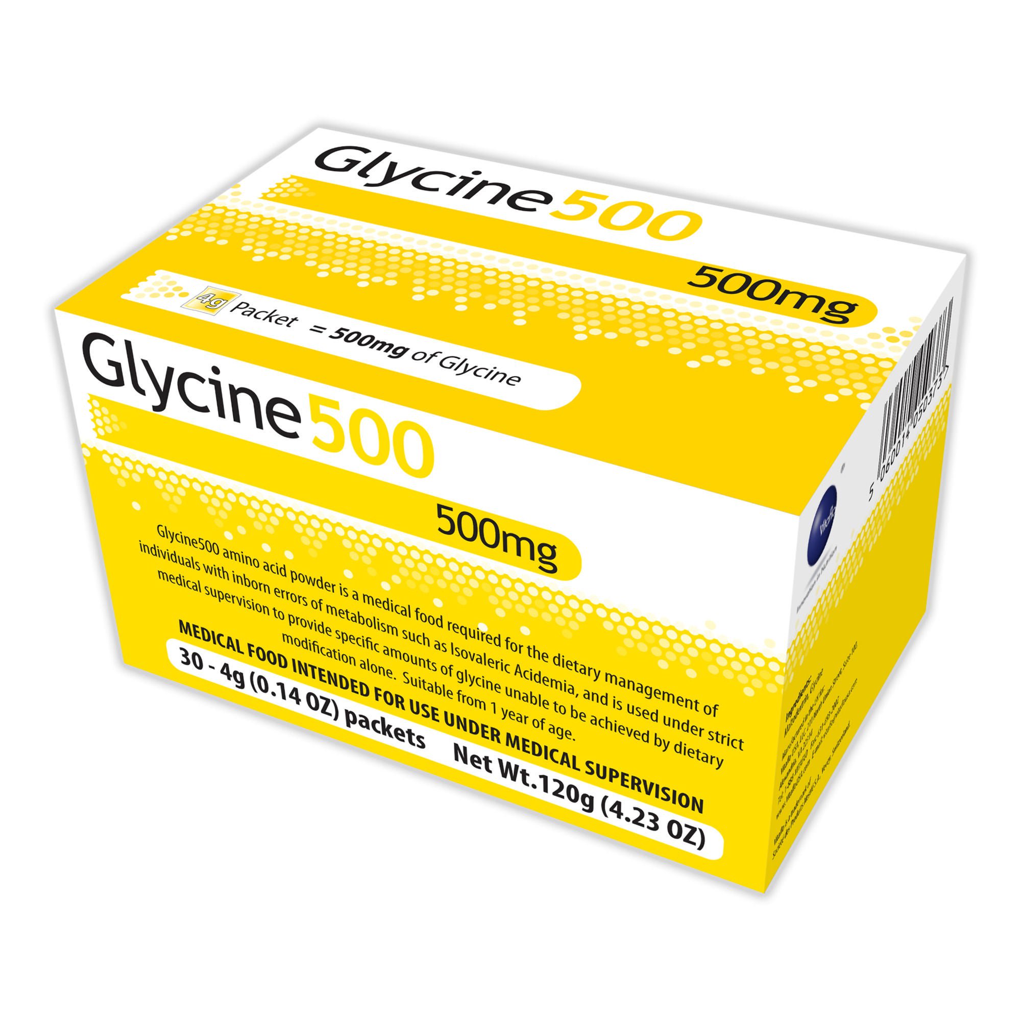 Vitaflo USA LLC Oral Supplement Glycene500 Unflavored Powder 4 Gram Individual Packet