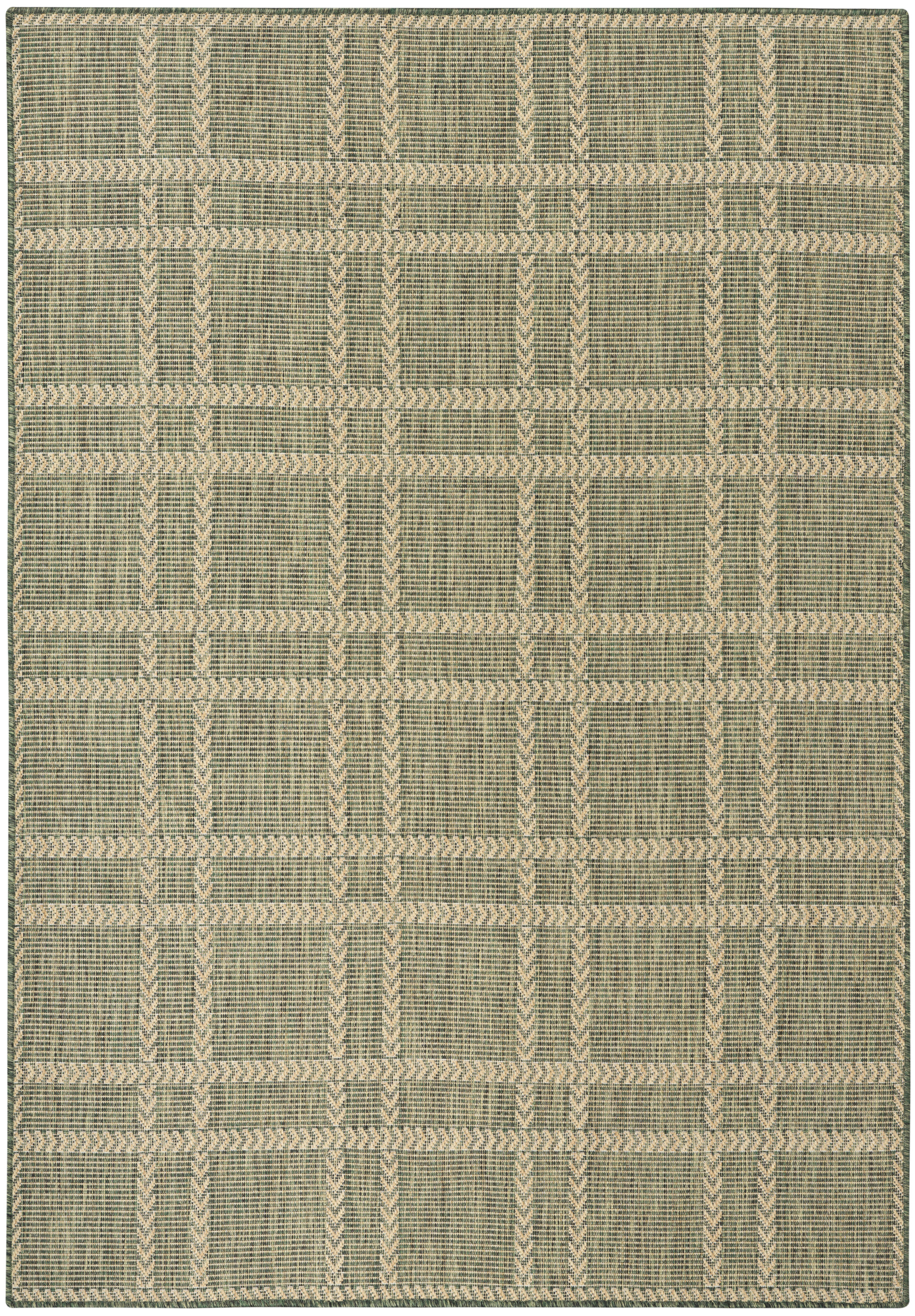 Nourison Horizon Indoor/Outdoor 6' x 9' Green Modern Rug