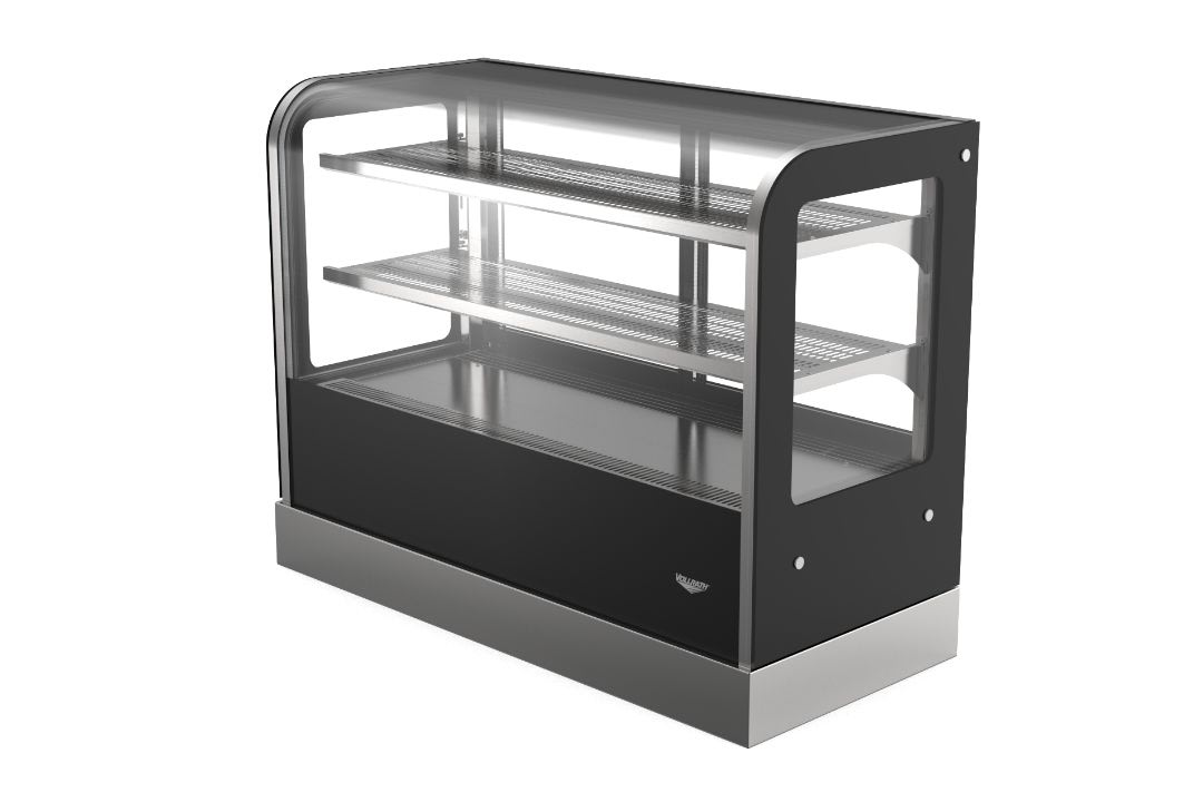 48-inch-wide 120-volt cubed-glass countertop Refrigerated deli display case with rear access