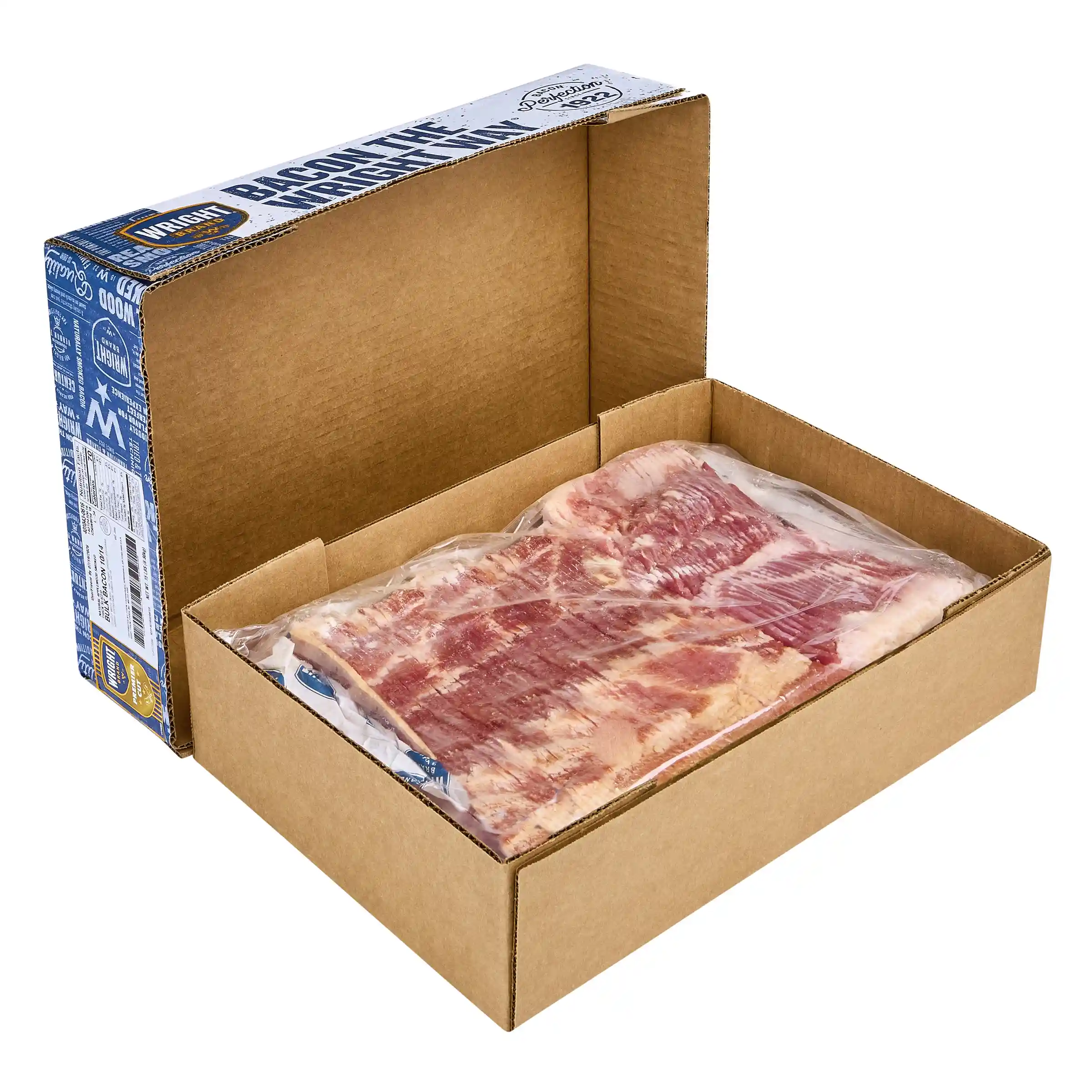 Wright® Brand Naturally Applewood Smoked Thick Sliced Bacon, Bulk, 10-14 Slices per Pound, Gas Flushed_image_4