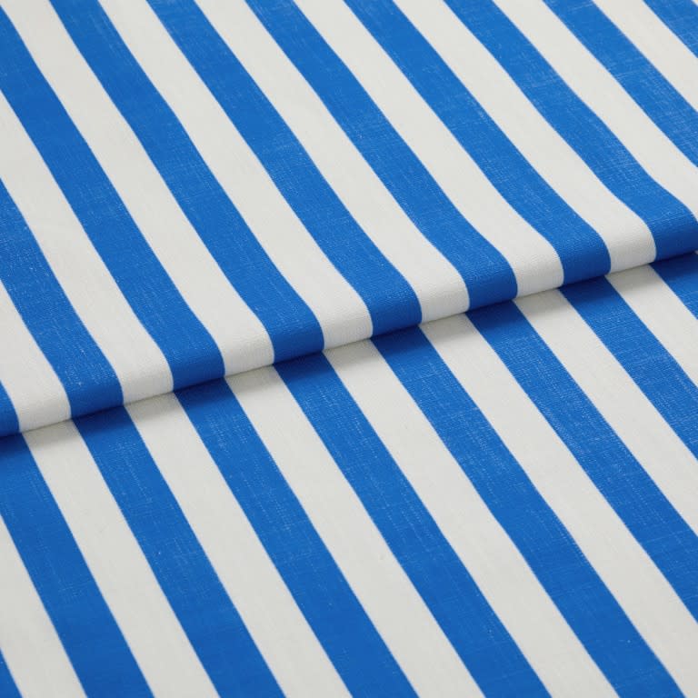 Portofino Stripe Brilliant Blue Roman blind
