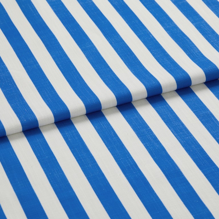 Portofino Stripe Brilliant Blue Roman blind