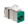 Cat 6a Component-Rated Shielded QuickPort Connector Green