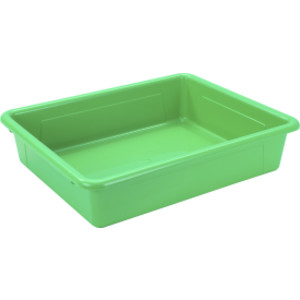 Flat Storage Tray, Green, Pack of 5