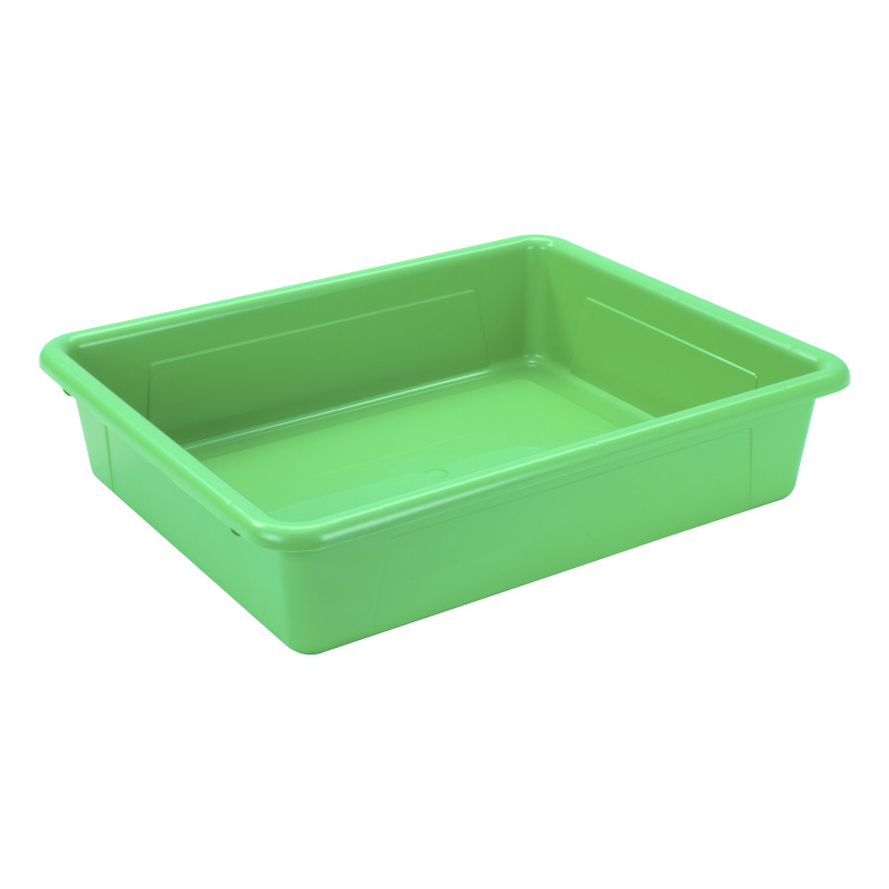 Flat Storage Tray, Green, Pack of 5